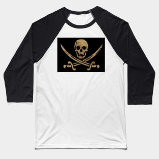 Jolly Roger Map Art Baseball T-Shirt